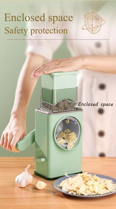 Vegetable Slicer Manual Vegetable Chopper 3 in1Round Grater