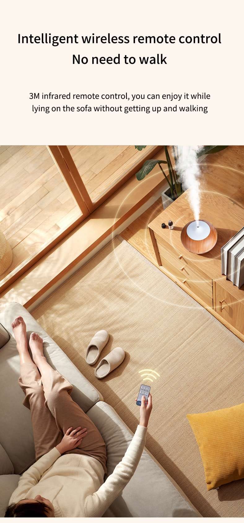 Electric Aroma Diffuser Essential oil diffuser Air Humidifier Ultrasonic Remote Control Color LED Lamp Mist Maker Home