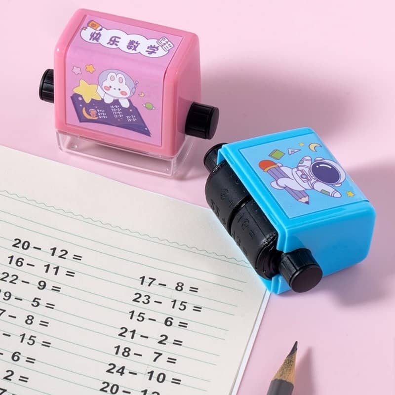 Addition and Subtraction Multiplication and Division Seal Students Within 100 Teaching Digital Roller Practice Questions Stamp