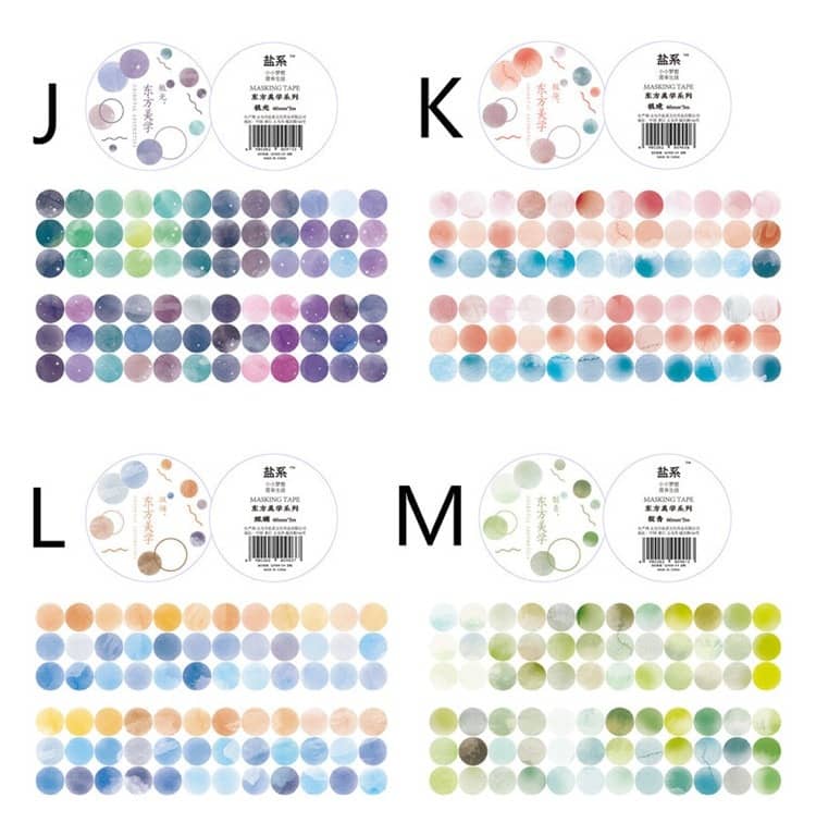 60mmx3m Base Element Decorative Masking Tape Color Big Dot Washi Tape Diy Scrapbooking Washi Sticker Memo Label Deco Stationery