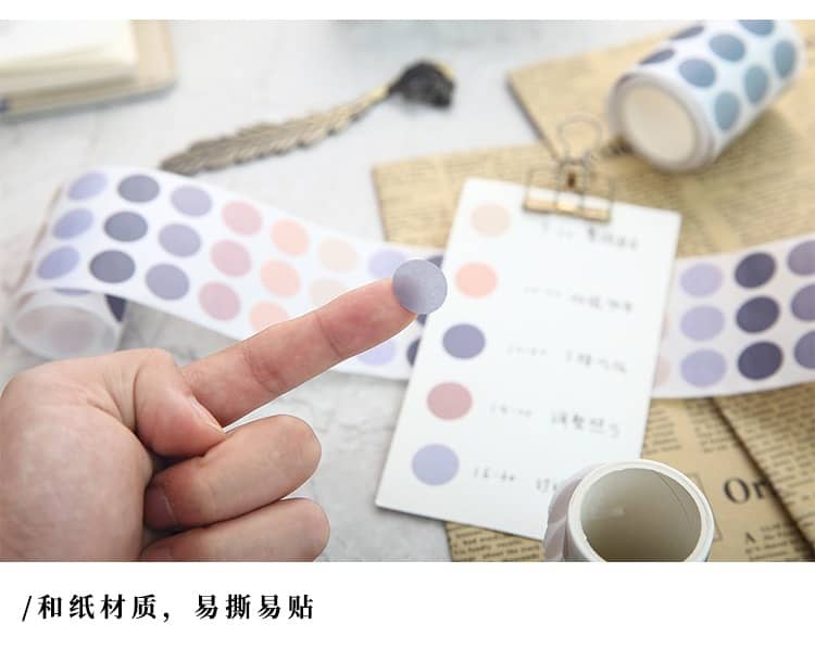 60mmx3m Base Element Decorative Masking Tape Color Big Dot Washi Tape Diy Scrapbooking Washi Sticker Memo Label Deco Stationery