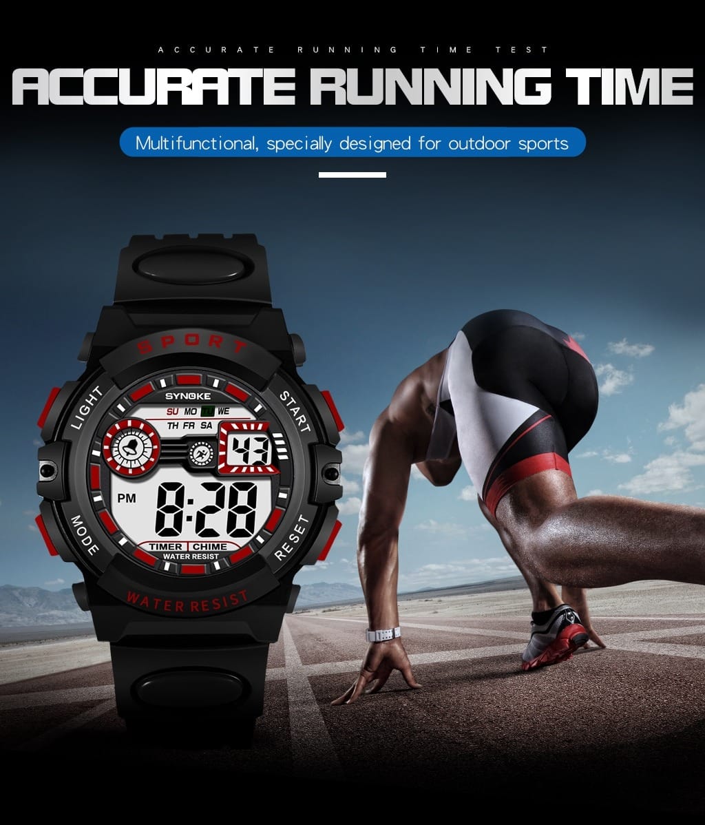 Brand Black Digital Watch for Men Women Sports Waterproof Outdoor Chronograph Hand Clock Infantry Shock Student Wristwatch