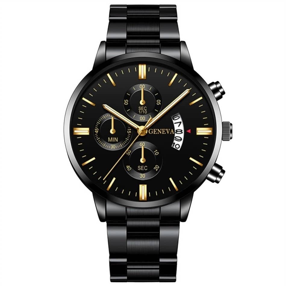 Fashion Men Stainless Steel Watch Luxury Calendar Quartz Wrist Watch Men's Business Watches for Man Clock relogio masculino