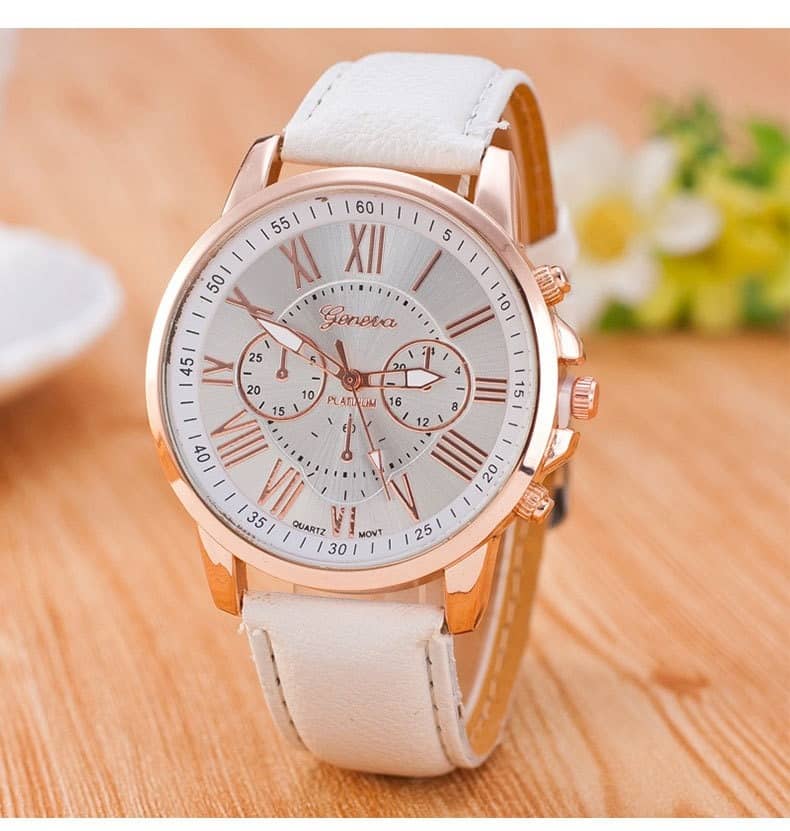 Women's Watch Double-Layer Literal Simple Belt Watch Unisex Quartz Watch