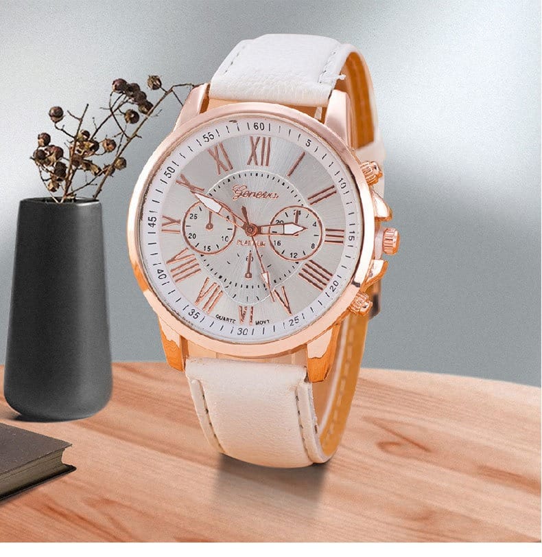 Women's Watch Double-Layer Literal Simple Belt Watch Unisex Quartz Watch