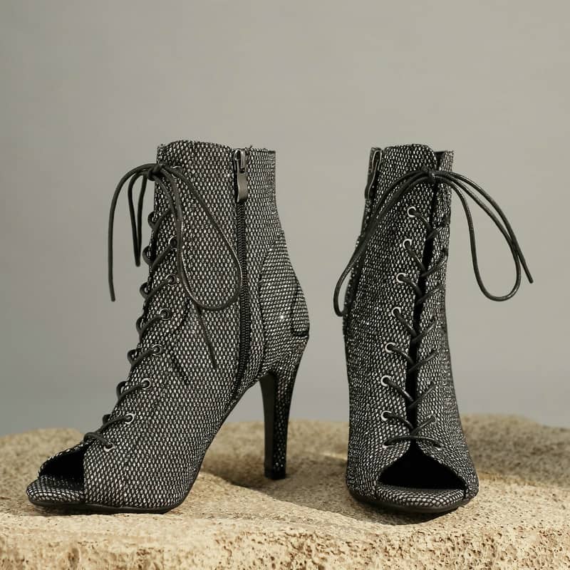 New Noble High Quality Summer Women's Sandals Fashion Sexy High Heels Open Toe Zipper Comfort Ladies Indoor Jazz Dance Shoes 47