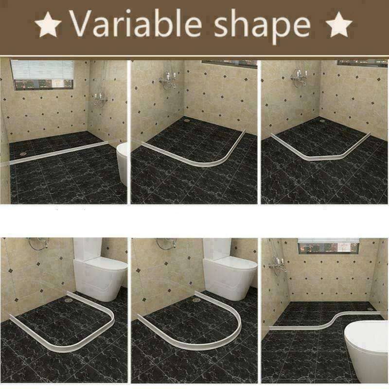 30 mm height Bathroom Water Stopper Water Partition Dry&Wet Separation Flood Barrier Rubber Dam Silicon Water Blocker Don't Slip