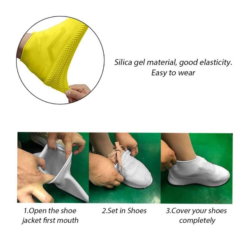 2020 Reusable Waterproof Rainproof Shoes Covers Silicone Washable Wear-Resistant Shoes Covers Rain Boots For Adult Kids