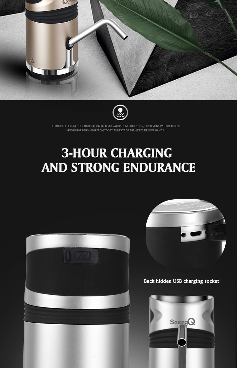 Automatic Electric Water Pump USB Charging Button Dispenser Gallon Bottle Drinking Switch For Water Pumping Device