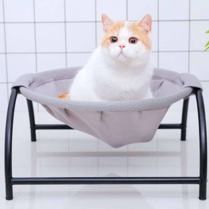 Summer Iron Frame Breathable Pet Hammock Cat And Dog Kennel Pad Hanging Removable And Washable Cat Hammock Overhead Net Bed