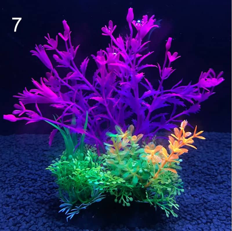 12 Kinds Artificial Aquarium Decor Plants Water Weeds Ornament Aquatic Plant Fish Tank Grass Decoration Accessories 14cm