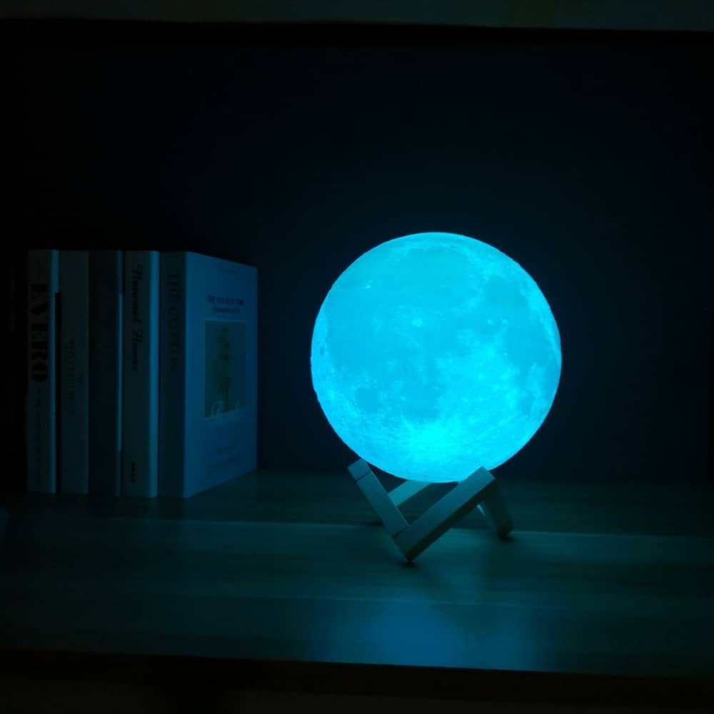 Moon Lamp Night Light 3D Print Moonlight Timeable LED Dimmable Rechargeable Bedside Table Desk Lamp Dropship