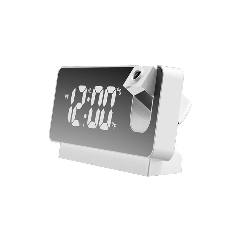New 3D Projection Alarm Clock LED Mirror Clock Display with Snooze Function for Home Bedroom Office Desktop Table Clock