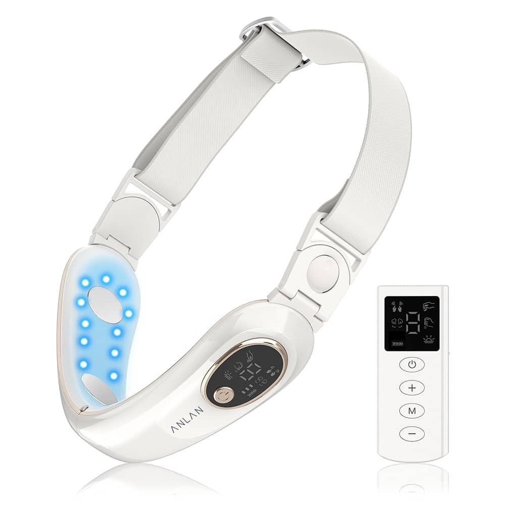 ANLAN V-Line Face Lifting Device Vibration Face Massager Photon Light Therapy EMS Facial Lifting Belt Chin Lift Home Use Devices