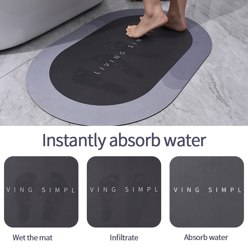 Super Absorbent Bath Mat Quick Drying Bathroom Rug Non-slip Entrance Doormat Nappa Skin Floor Mats Toilet Carpet Home Decor