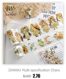 JIANWU 60mmx3m Morandi Colorful Dot Washi Tape DIY Scrapbooking Decorative Sticker Masking Tape Kawaii Stationery Label Supplies