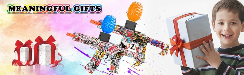 Ferventoys Gel Ball Blaster Electric Splatter Ball Gun with 10,000 Water Beads for Kids Age 12+