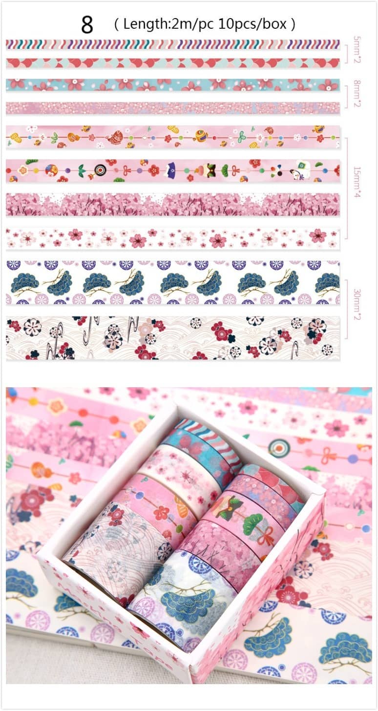 Mr Paper 26 Designs 10pcs/box Cute Cartoon Animals Washi Tapes Scrapbooking DIY Deco Creative Japanese Kawaii Masking Tapes