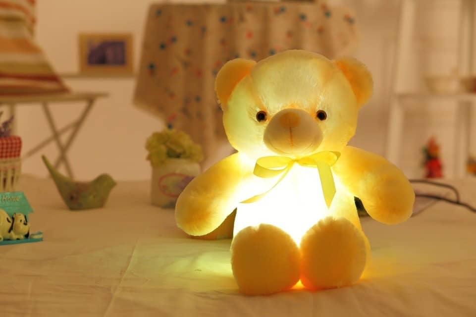 32-75CM Luminous Creative Light Up LED Teddy Bear Stuffed Animal Plush Toy Colorful Glowing Teddy Bear Christmas Gift for Kid