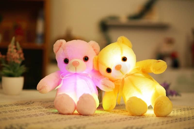 32-75CM Luminous Creative Light Up LED Teddy Bear Stuffed Animal Plush Toy Colorful Glowing Teddy Bear Christmas Gift for Kid