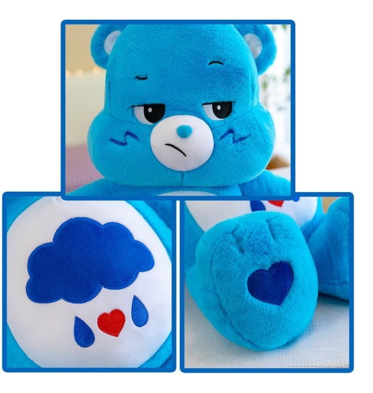 Cute Girl Heart Rainbow Bear Doll Super Soft Plush Toy Pillow Children's Soothing Sleeping Rag Doll Birthday Gift for Girls