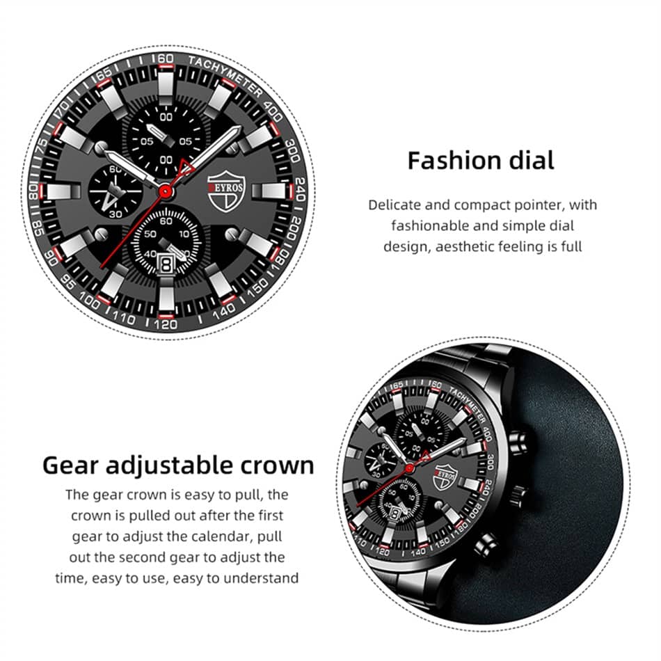 Fashion Mens Sports Watches Men Business Stainless Steel Quartz Wrist Watch Luxury Man Casual Luminous Clock relogio masculino