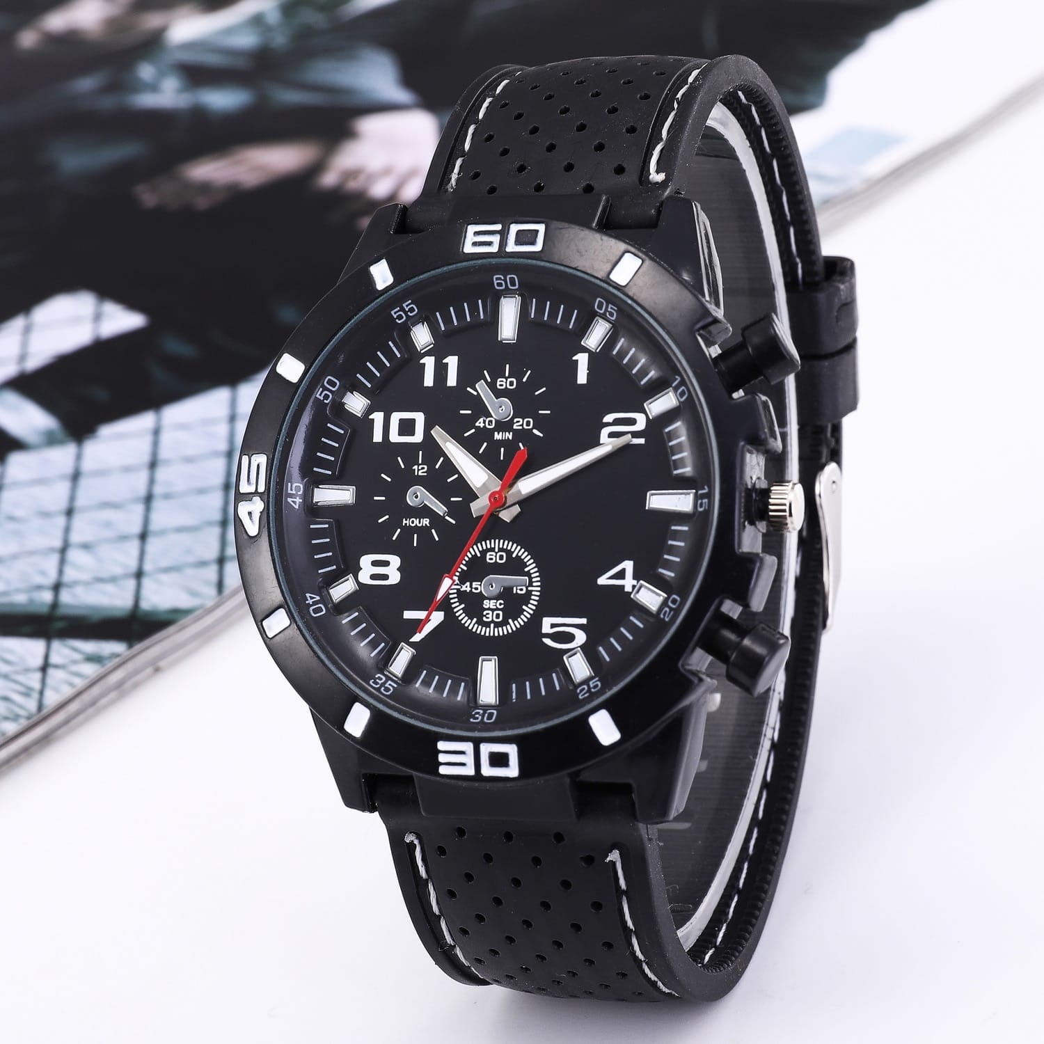 Vintage Classic Watch Sports Silicone Fashion Racing Business Quartz Men 'S Watch