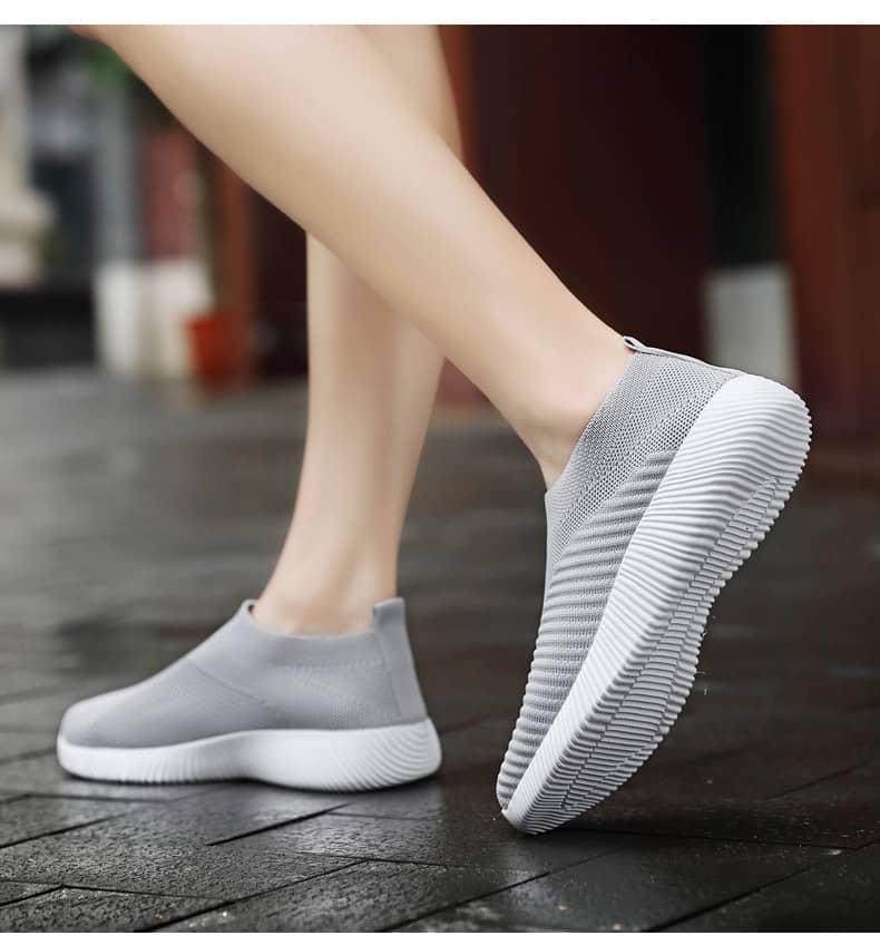 Women Vulcanized Shoes High Quality Women Sneakers Slip On Flats Shoes Women Loafers Plus Size 42 Walking Flat